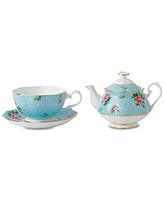 Royal Albert Polka Blue Tea For One Set