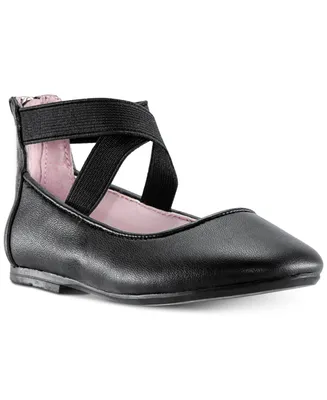 Nina Big Girls Marissa Crisscross Ankle Strap Ballet Flat