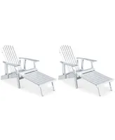 Collyer Adirondack Chair Set and Footrest (Set Of 2)