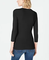 I.n.c. International Concepts Women's Ribbed Top, Created for Macy's