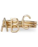 Sarah Chloe Amelia Initial Monogram Ring in 14k Gold