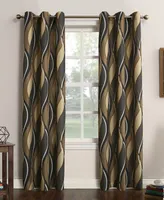 No. 918 Intersect Ogee Print Semi-Sheer Grommet Curtain Panel