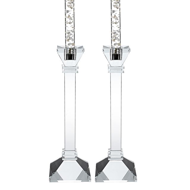 Charleston Square 10 Inch Candle Holders - Set of 2