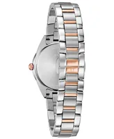 Bulova Women's Sutton Diamond (1/10 ct. t.w.) Two-Tone Stainless Steel Bracelet Watch 32.5mm - Two