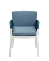 Sunny Two-Tone Chair With Removable Blue Cushions (Set Of 2)