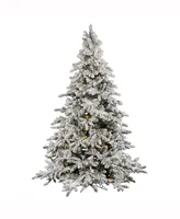 Vickerman 9' Flocked Utica Fir Artificial Christmas Tree with Lights