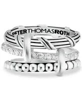 Peter Thomas Roth 3-Pc. Set White Topaz Connected Stacking Rings (1-1/4 ct. t.w.) Sterling Silver