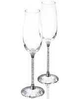 Swarovski Crystalline Toasting Flutes, Set of 2