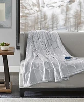 True North By Sleep Philosophy Raina 50" X 60" Electric Metallic Print Throw