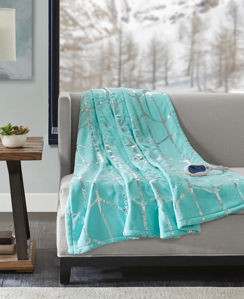 True North By Sleep Philosophy Raina Electric Throw, 50" X 60"