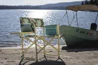 Oniva by Picnic Time Light Blue Outdoor Directors Folding Chair