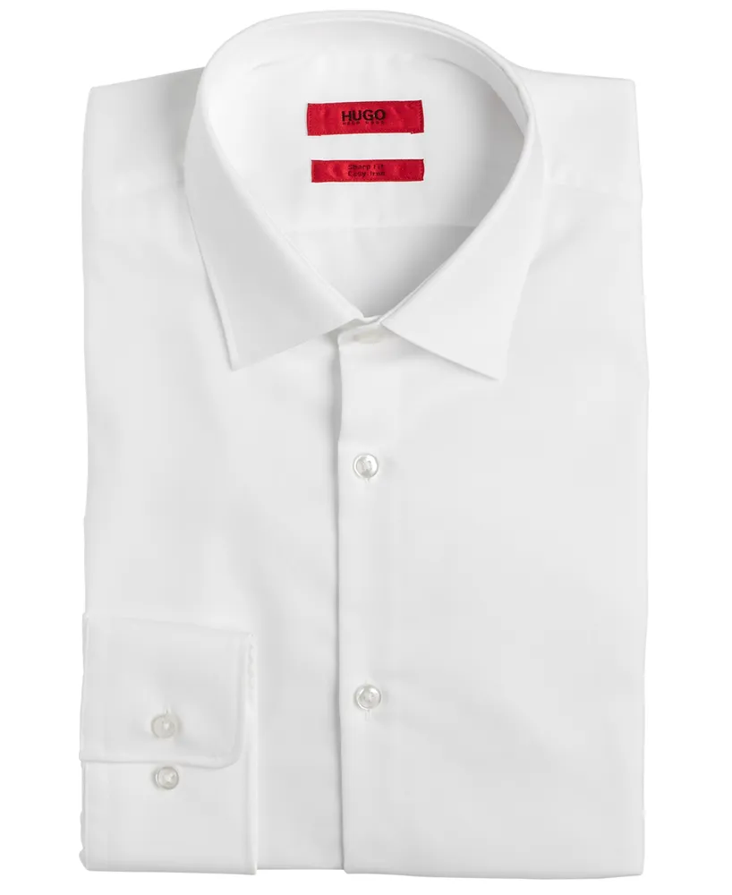 Hugo by Boss Men's Slim Fit Solid Cotton Dress Shirt