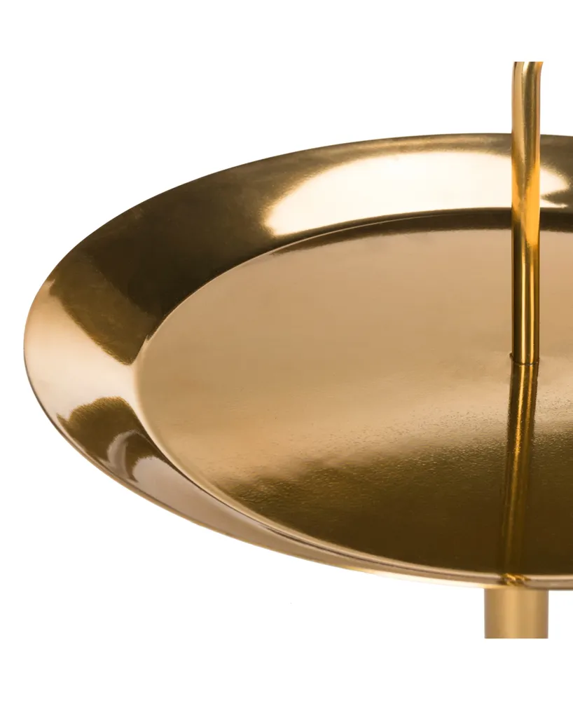 Apollo Round Brass Top Side Table