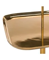 Artemis Square Brass Top Side Table