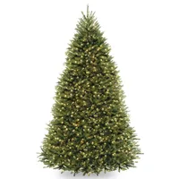 National Tree 9' Dunhill Fir Hinged Tree with Clear Lights