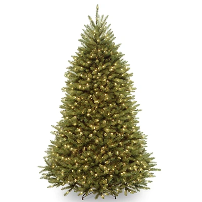 National Tree 7' Dunhill Fir Hinged Tree with 700 Clear Lights + PowerConnect