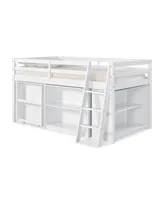 Roxy Junior Loft Bed with Storage Drawers, Bookshelf and Desk