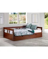Alaterre Furniture Melody Twin to King Trundle Daybed with Storage Drawers