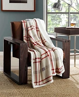 Eddie Bauer Newcastle Ultra Soft Plush Fleece Reversible Throw Blanket, 60" X 50"