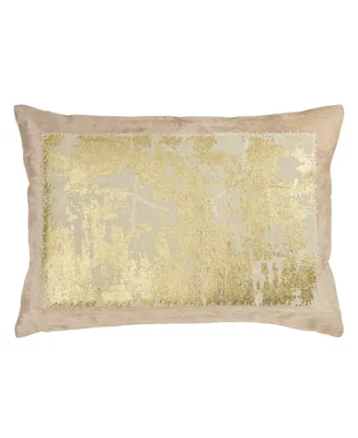 Michael Aram Linen Distressed Metallic Lace Pillow