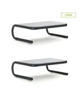Mind Reader Metal Monitor Stand, 2-Pack