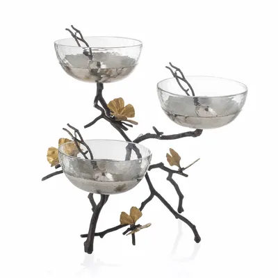 Michael Aram Butterfly Gingko Triple Bowl Set