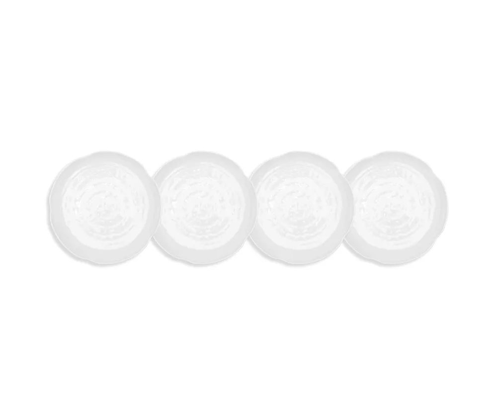 Q Squared Pearl Melamine 4-Pc. Appetizer Plate Set