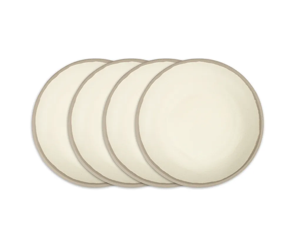 Q Squared Potter Stone Melaboo 4-Pc. Dinner Plate Set