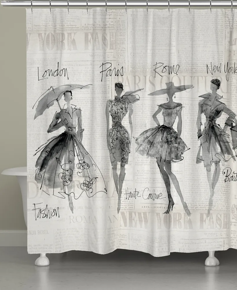 Fashion Sketch Shower Curtain