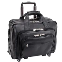 McKlein Gold Coast, 17" Patented Detachable -Wheeled Laptop Briefcase