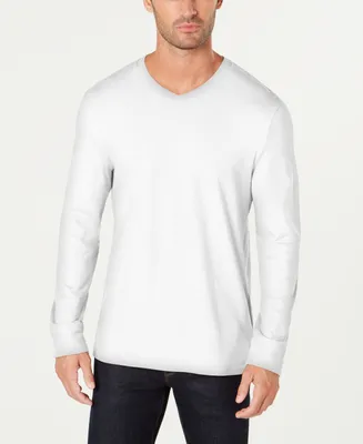 Club Room Men's V-Neck Long Sleeve T-Shirt, Created for Macy's