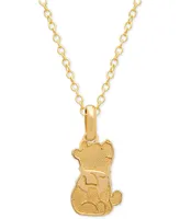 Disney Children's Winnie the Pooh 15" Pendant Necklace in 14k Gold