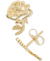 Disney Children's Belle Rose Stud Earrings in 14k Gold