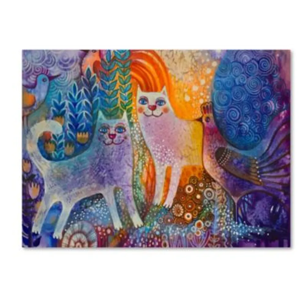 Oxana Ziaka Cats In The Galaxy Canvas Art Collection