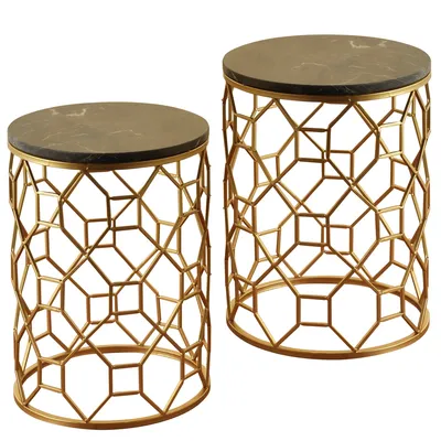 Set of 2 Dilila Round Side Table