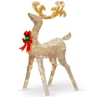 National Tree 48" Reindeer Decoration with White Led Lights