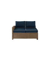 Bradenton Outdoor Wicker Sectional Left Corner Loveseat With Cushions