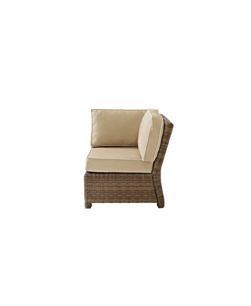 Bradenton Outdoor Wicker Sectional Corner Chair With Cushions