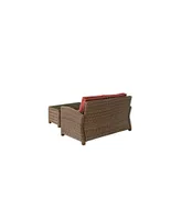 Bradenton 2 Piece Outdoor Wicker Seating Set With Cushions