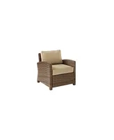 Bradenton Outdoor Wicker Arm Chair With Cushions