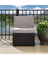 Palm Harbor Outdoor Wicker Corner Chair With Cushions