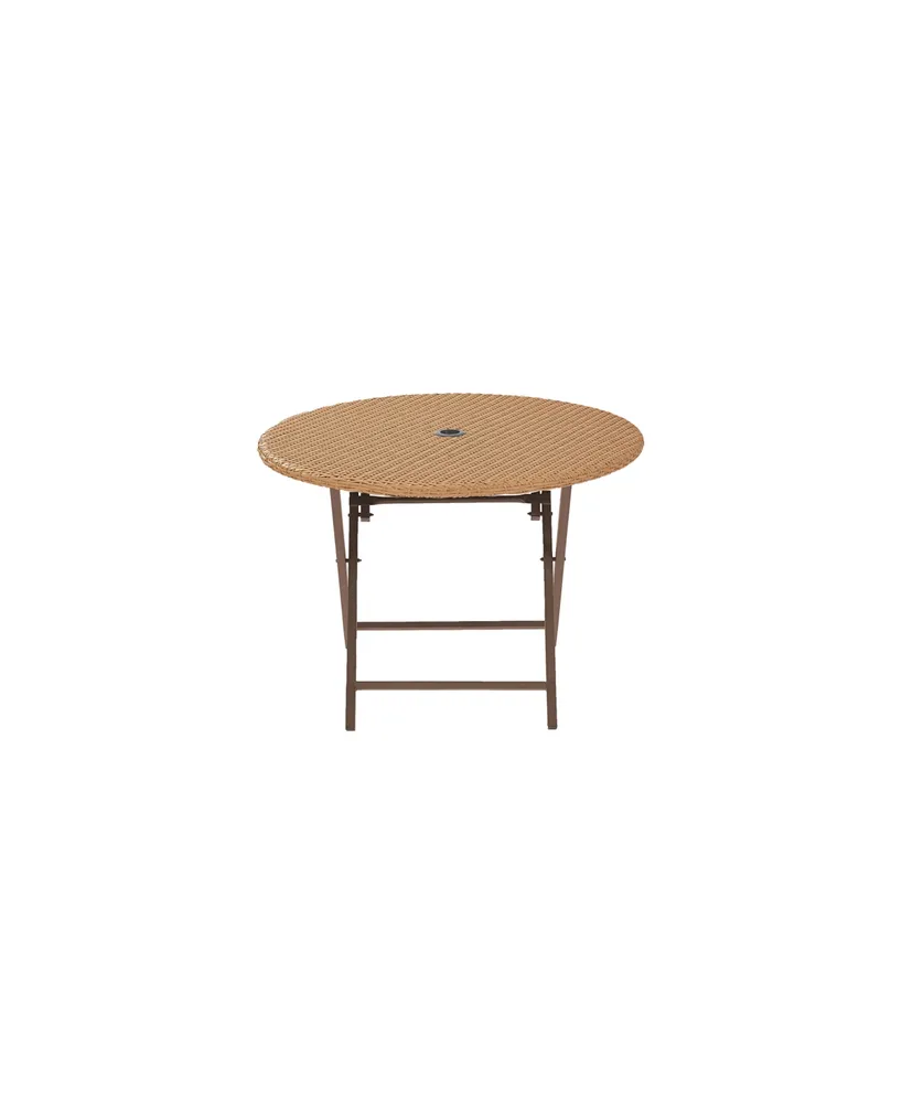 Palm Harbor Outdoor Wicker Folding Table