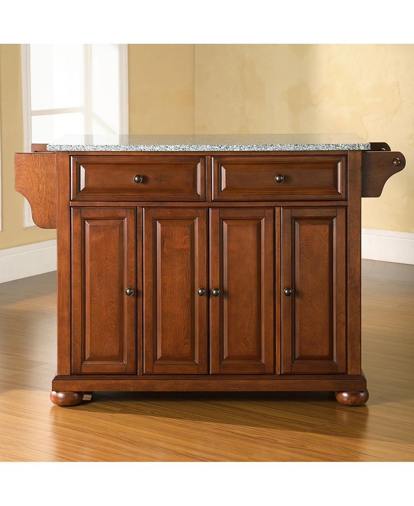 Alexandria Solid Granite Top Kitchen Island