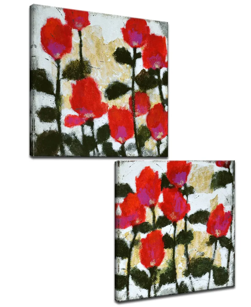 Ready2HangArt, 'Meadow I/Ii' 2 Piece Floral Canvas Wall Art Set