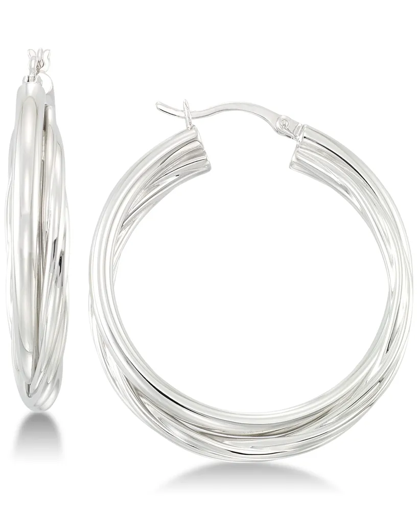 Simone I. Smith Double Twisted Hoop Earrings in Sterling Silver