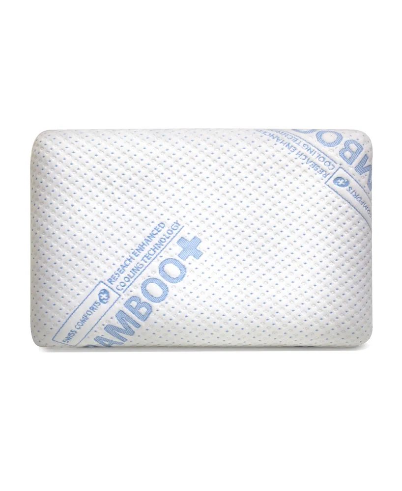 Swiss Comforts Cooling Memory Foam Pillow, 22"X14"