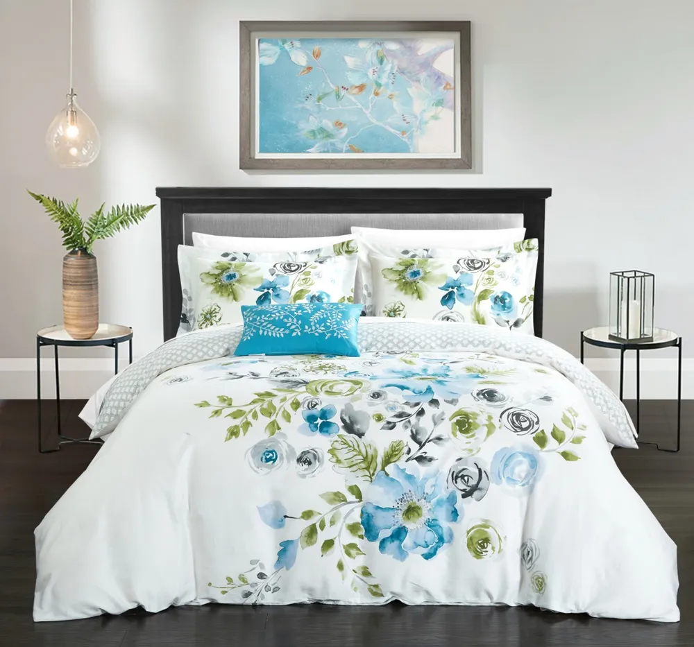 Chic Home Design Utopia 4-Piece Black Queen Duvet Cover Set in the Bedding  Sets department at