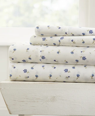 Soft Floral Double Brushed Patterned Sheet Set