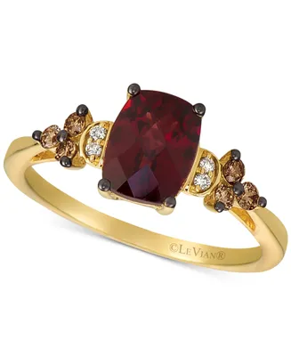 Le Vian Pomegranate Garnet (1-3/4 ct. t.w.) & Diamond (1/5 ct. t.w.) Ring in 14k Gold (Also in London Blue Topaz)