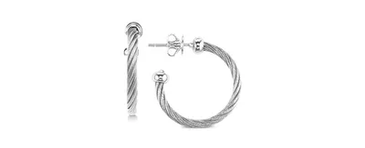 Charriol Cable Hoop Earrings in Stainless Steel